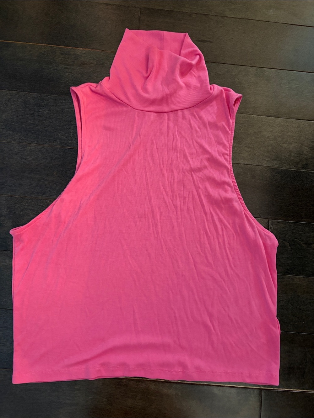 Sun-deh Sleeveless Mock Neck Tank Top Pink XL - Picture 2 of 4